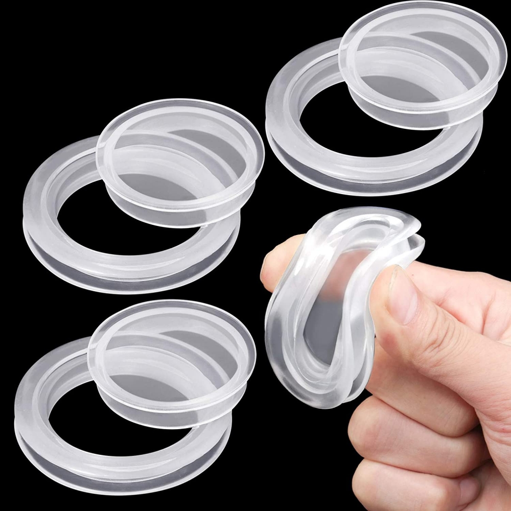 Maitys 4 Pieces Silicone Umbrella Hole Ring Plug and Cap Set for Glass