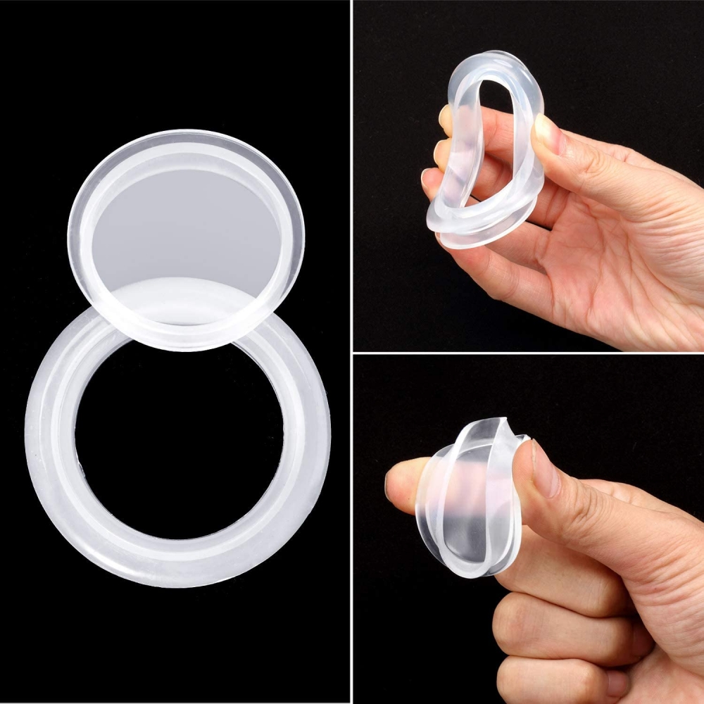 Maitys 4 Pieces Silicone Umbrella Hole Ring Plug and Cap Set for Glass