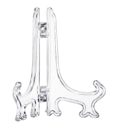 Maitys Plastic Easels Plate Stands Holders Clear Plastic Easels